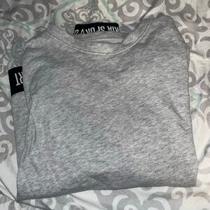 Victoria's Secret Gray Long Sleeve Tee Casual Cotton Blend